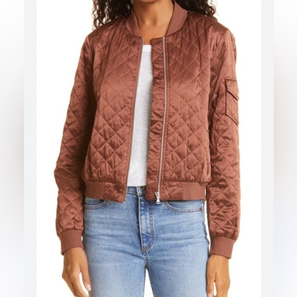 Cami NYC The Dierdre Quilted Silk Bomber Jacket - Picture 2 of 7